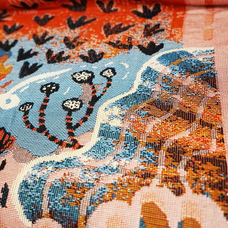 Coraline Whimsigoth Halloween Film Autumn Fall Jacquard Throw Blanket