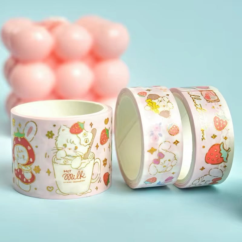 Ownday Cute 10pc Strawberry Puppy Design Original Washi Tape Box Set