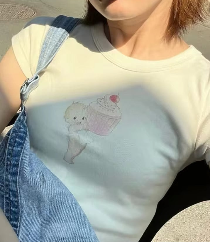Brandy Kewpie Vintage Cute Cotton Baby Tee