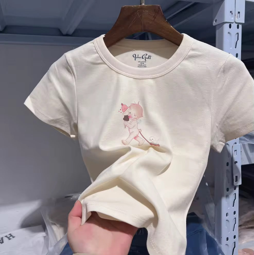 Brandy Kewpie Vintage Cute Cotton Baby Tee