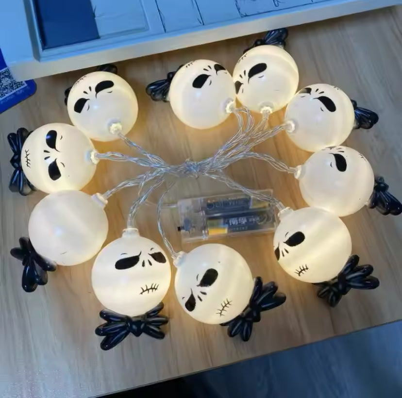 Nightmare Before Christmas Jack Skellington Tim Burton Halloween Decoration Wall LED Fairy Lights