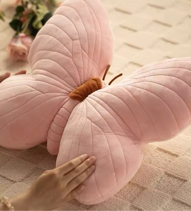 Butterfly Pink 3D Soft Decorative Cushion