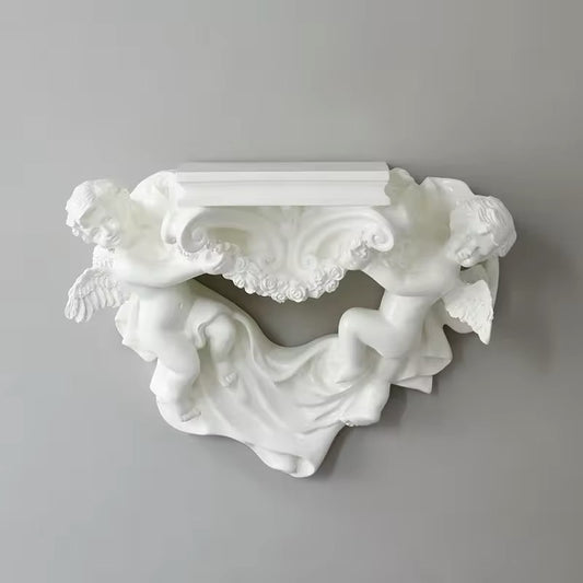 Cupid Renaissance French Vintage White Coquette Angel Shelf Wall Decor