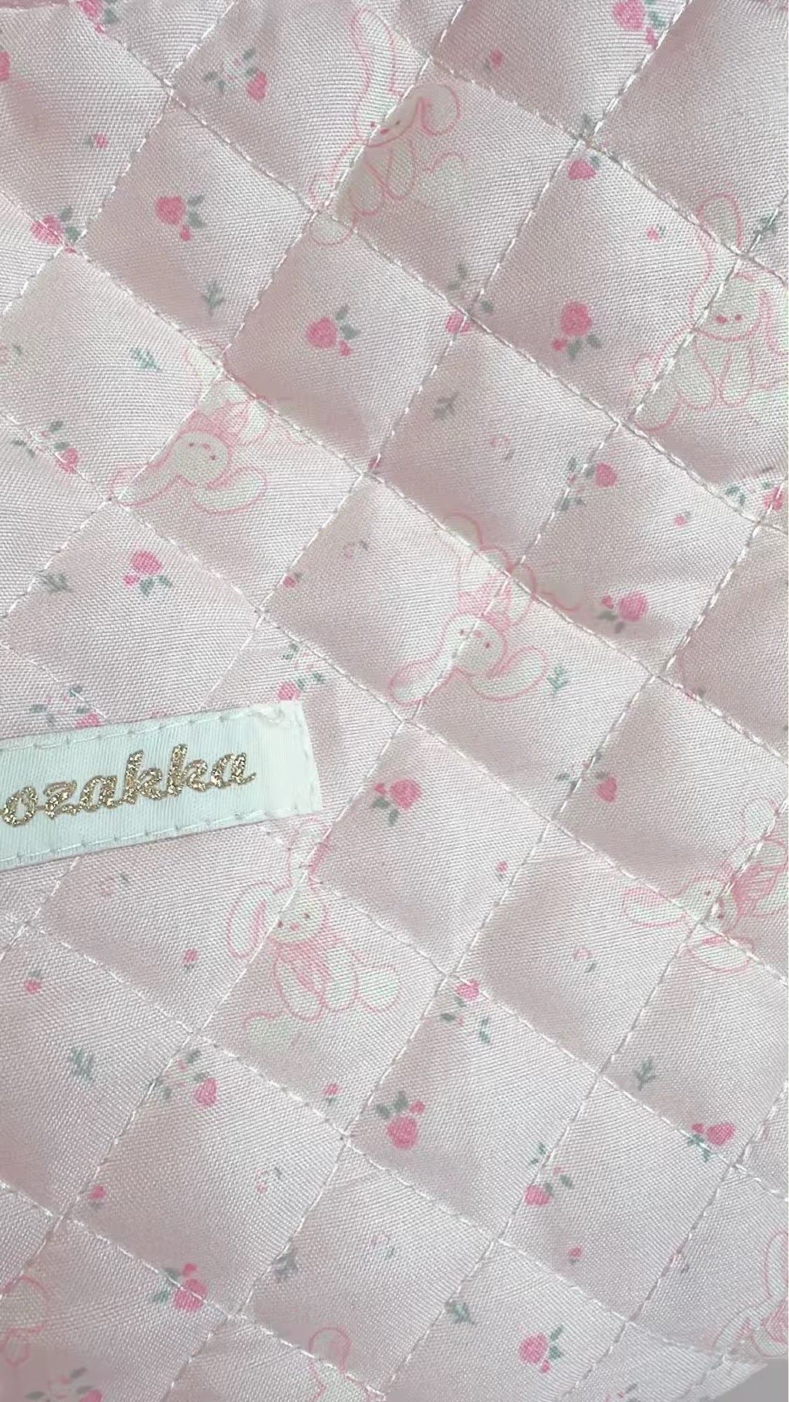Sozakka Handmade Quilt Patchwork Cute Pink Pattern Cosmetic Pouch Bags