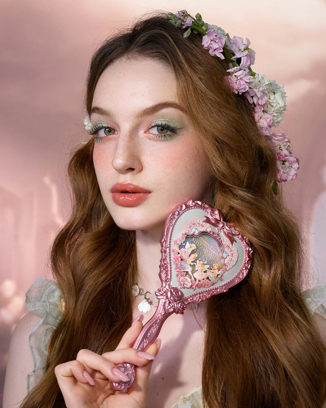 Flower Knows Midsummer Fairytales Embossed Fairy Coquette Hand Held Mirror