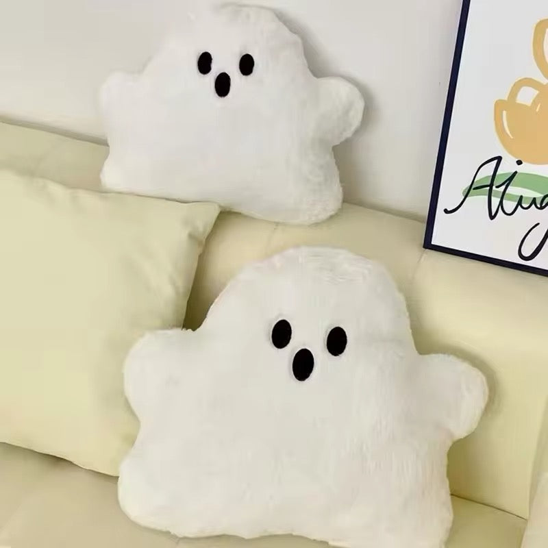 Adorable Ghost Halloween Fluffy 3D Soft Decorative Cushion