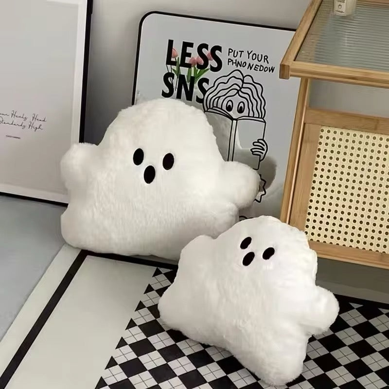 Adorable Ghost Halloween Fluffy 3D Soft Decorative Cushion