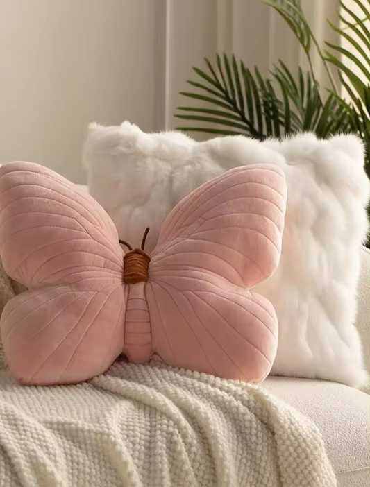 Butterfly Pink 3D Soft Decorative Cushion