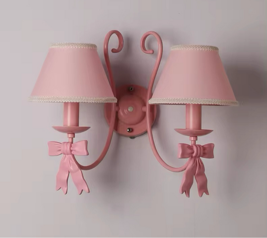 Blush Ribbon Vintage Wall Scone Pendant Ceiling Chandelier Bedside Lamp