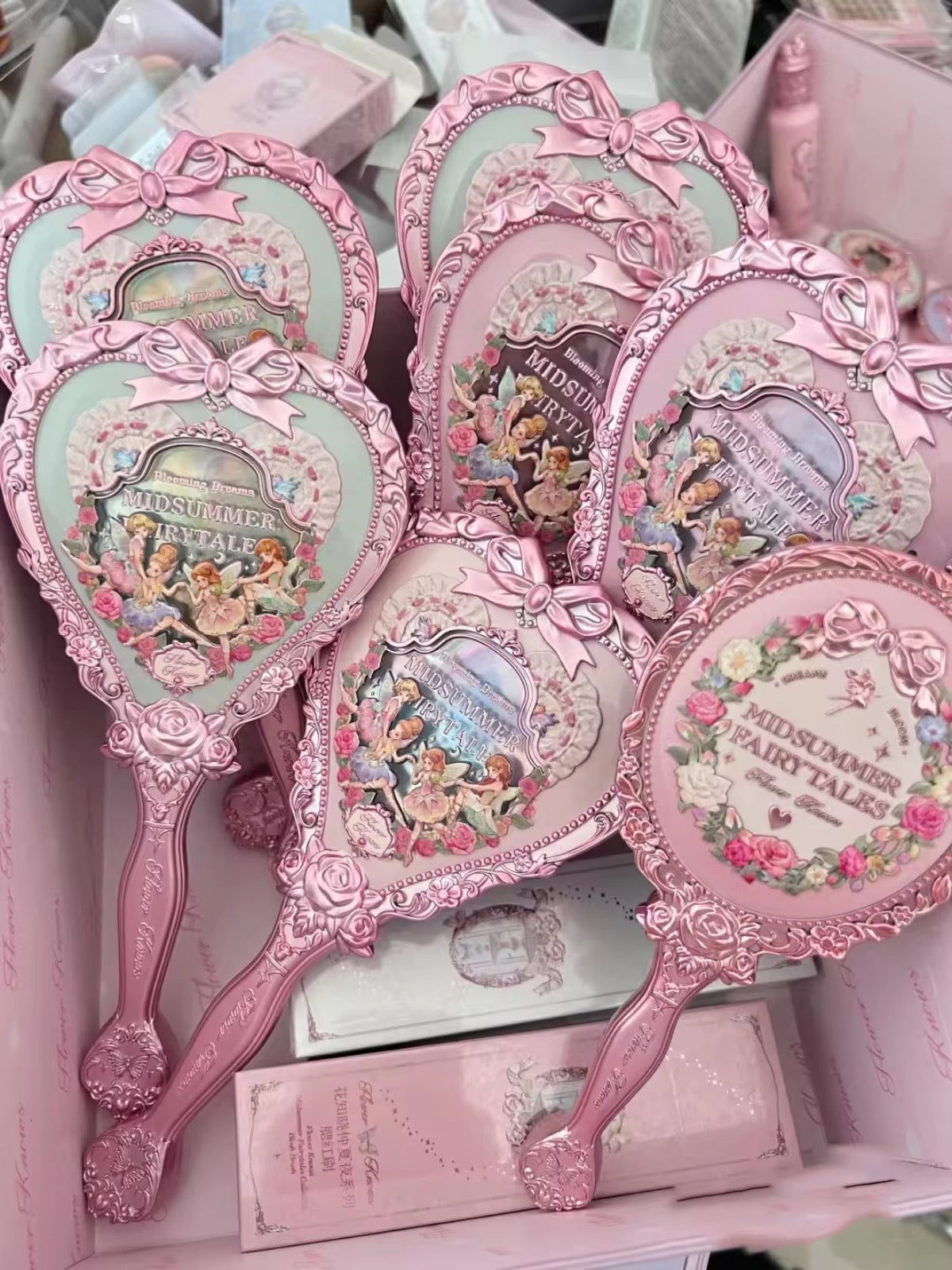 Flower Knows Midsummer Fairytales Embossed Fairy Coquette Hand Held Mirror