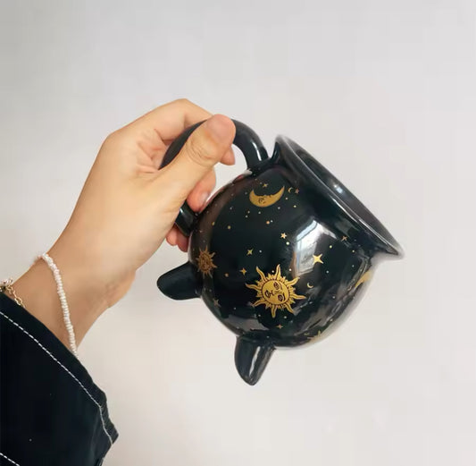 Witchy Cauldron Whimsicraft Ceramic Mug for Autumn/Fall Halloween Decor