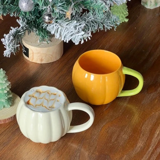 Autumn/Fall Pumpkin Large Ceramic Handmade Mug Decor