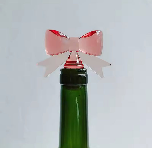 Cute Bow Pink Sillicone Sealed Wine/Beer Bottle Stopper Bar Accessories